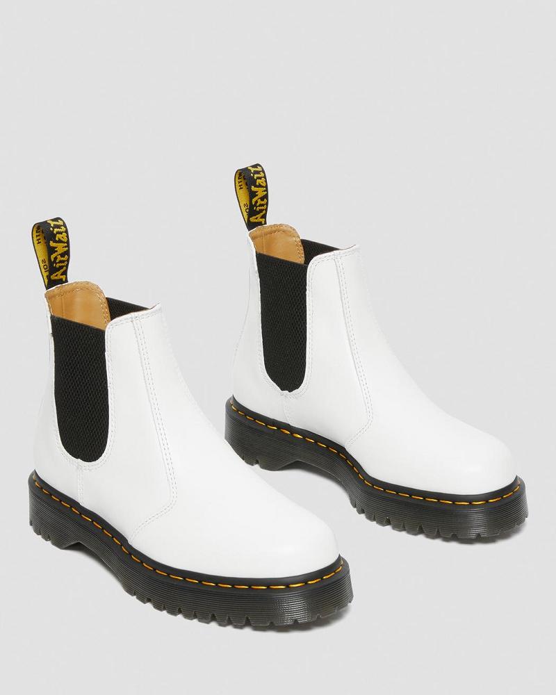 Dr Martens 2976 Bex Smooth Lær Ankelstøvletter Dame Hvite | Norge 83ILH
